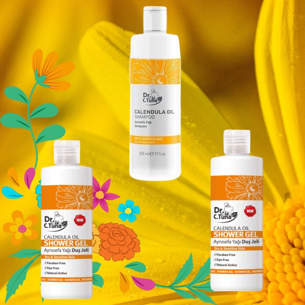 FARMASI Calendula Shampoo + Body Wash – Natural, Paraben-Free, for All Skin Type